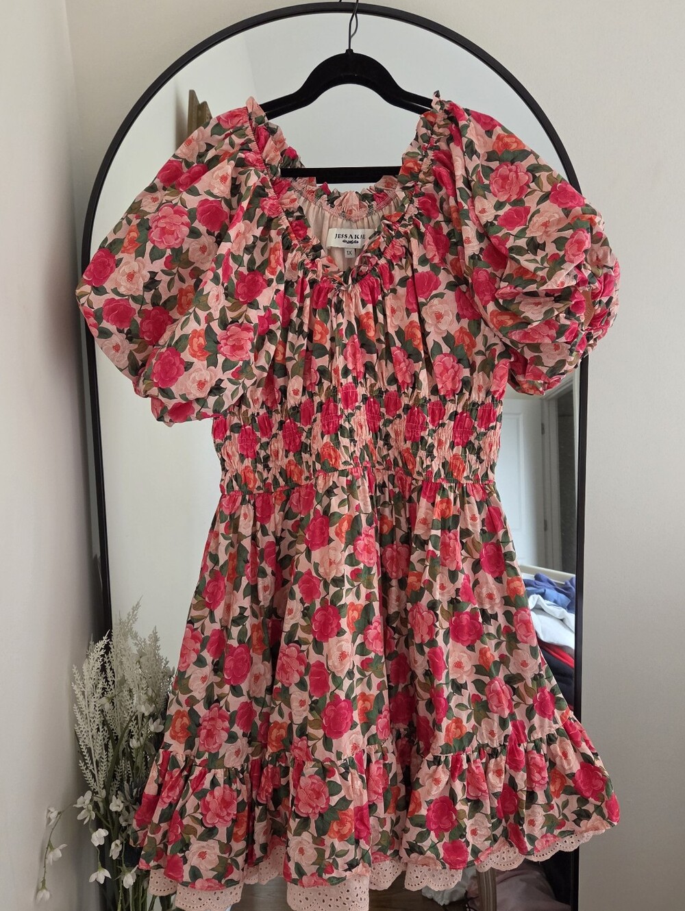 JessaKae Cerise Pink Floral Dress